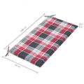 vidaXL Záhradná lavička+červená kockovaná podložka 112cm, tíkový masív