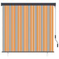 vidaXL Roleta Žltá a modrá 180 x 250 cm Textil a hliník