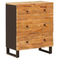 vidaXL Úložný bufet 60 x 33 x 75 cm Masívne mango drevo Hnedá