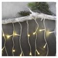 LED vianočné cencúle, 5 m, vonkajšie aj vnútorné, teplá biela, ovládač, programy, časovač