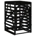 vidaXL Úložný box pre odpadkový kôš čierny 84x90x128,5 cm borovica