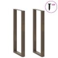 vidaXL Nohy barového stola v tvare U, 2 ks, prírodná oceľ, 40 x (110-111) cm, oceľ