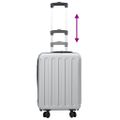 vidaXL Kufor so zámkom Strieborná 34 x 23 x 55.5 cm ABS plast