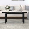 vidaXL Konferenčný stolík čierny 110x55x45 cm borovicový masív
