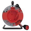 Predlžovací kábel EMOS P19125 na bubne 25 m / 1 zásuvka / červený / PVC / 230 V / 1,5 mm2