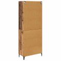 vidaXL Highboard Staré drevo 69,5 x 34 x 180 cm Kompozitné drevo