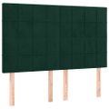 vidaXL Posteľný rám boxsping s matracom tmavozelený 140x200 cm zamat