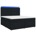 vidaXL Posteľ boxspring s matracom Čierna 180 x 200 cm Látka