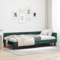 vidaXL Rohový rám postele Tmavozelená 80 cm x 200 cm Zamat
