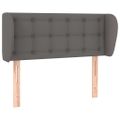 vidaXL Čelo postele so záhybmi sivé 103x23x78/88 cm umelá koža