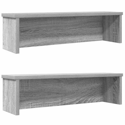 vidaXL kuchynské stojany stohovateľné 2 ks sivé sonoma 50x15x16 cm