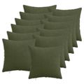 vidaXL Poťah na podložku 12 pcs HEERLEN Zelená 45 x 45 cm manšestr