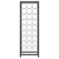 vidaXL Stojan na víno na 27 fliaš čierny 34x18x100 cm kované železo