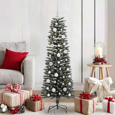 vidaXL Umelý vianočný stromček Zelená 120 cm PVC, plast a oceľ