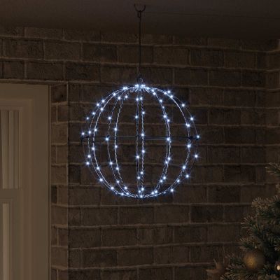 vidaXL Lopta 120 LED Studená biela 40,5 x 40,5 x 42 cm Kov