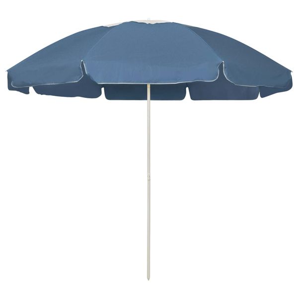 vidaXL Plážový slnečník, modrý 240 cm