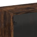 vidaXL Bočná skrinka so sklenenými dvierkami dymový dub 68x37x68,5 cm