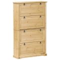 vidaXL Botník Corona 99x32x163,5 cm borovicový masív