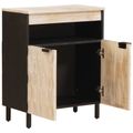 vidaXL Servírovacia skriňa Biele umývanie dokončenie 60 x 33 x 75 cm