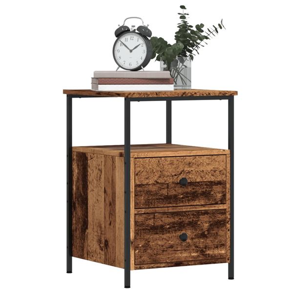 vidaXL Nočné stolíky 2 ks staré drevo 34x35,5x50 cm kompozitné drevo