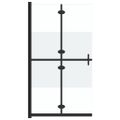 vidaXL Skladacia sprchová zástena polopriehľadné ESG sklo 70x190 cm