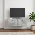 vidaXL Nástenná TV skrinka 78,5 x 41 x 30 cm Betónovo sivá