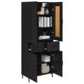 vidaXL Highboard 2 ks Čierny dub 69,5 x 34 x 180 cm Kompozitné drevo