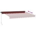 vidaXL Ručne zaťahovacia markíza vínová 350x250 cm