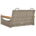 vidaXL Hojdacia lavica sivá 63x62x40 cm polyratanová
