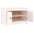 vidaXL Skrinka na topánky biela 70x38x45,5 cm masívna borovica