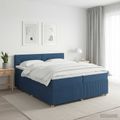 vidaXL Posteľ boxspring s matracom Modrá 200 x 200 cm Látka