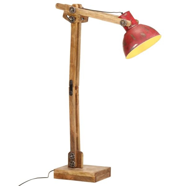 vidaXL Podlahová lampa 25 W šmuhovaná červená 33x25x130-150 cm E27