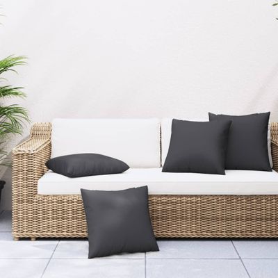 vidaXL Dekoratívne vankúše 4 ks čierne 40x40 cm látka