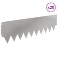 vidaXL Obrubník trávnika 20 pcs kov