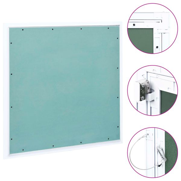 vidaXL Prístupový panel s hliníkovým rámom a sadrokartónom 700x700 mm