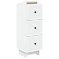 vidaXL Zásuvkový kabinet Biela 33 x 34,5 x 90 cm Kompozitné drevo