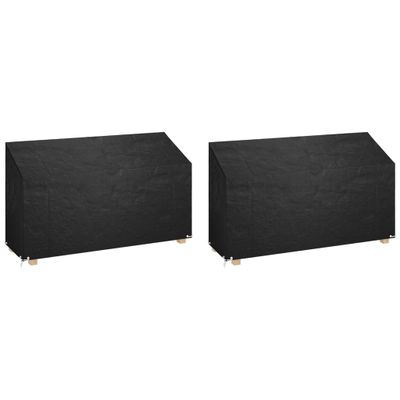 vidaXL Kryty na záhradnú lavicu 2ks 12 očiek 210x70x70/88cm polyetylén