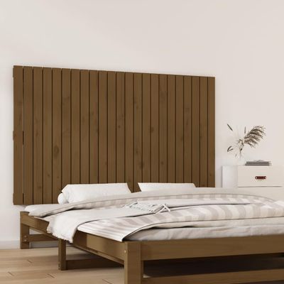 vidaXL Nástenné čelo postele medovohnedé 147x3x90 cm masívna borovica