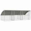 vidaXL Klietka pre sliepky 3 ks Strieborná 600 x 200 x 200 cm