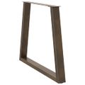 vidaXL Nohy k jedálenskému stolu v tvare V, 3 ks, prírodná oceľ, 70 x (72 – 73,3) cm, oceľ