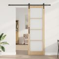 vidaXL Posuvné dvere ORKDAL Prírodná a čierna 78 x 232 cm