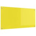 vidaXL Kuchynský obklad Žltá 100 x 50 cm tvrdené sklo