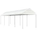 vidaXL Altánok so strechou, biely 8,92x2,28x2,69 m, polyetylén