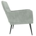 VidaXL Kreslo bledosivé 62x79x79 cm zamat