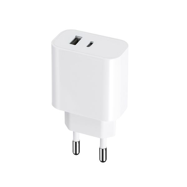 Maxlife MXTC-06 PD QC sieťová nabíjačka 1x USB-C 1x USB 30W biela (OEM0101203)