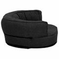 vidaXL Ergonomický matrac pre psa 90x64 cm ľanový vzhľad flís čierny