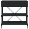 vidaXL Konzolový stolík čierny 75x34,5x75 cm kompozitné drevo