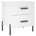 vidaXL Nočné stolíky 2 ks biele 40x35x47,5 cm kompozitné drevo