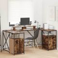 vidaXL Stôl Dymová dub Kompozitné drevo 182 x 101 x 87,5 cm