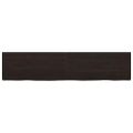 vidaXL Kúpeľňová doska tmavohnedá 180x40x(2-6) cm ošetrený masív